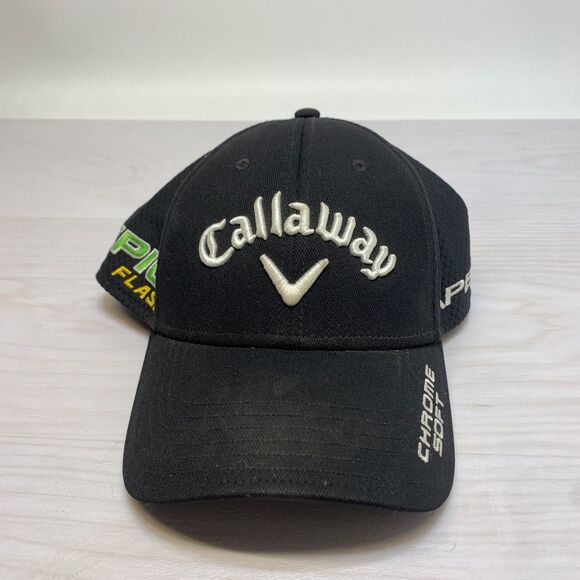 Callaway L/XL Fitted Stretch Golf Hat Chrome Soft Epic Flash Odyssey Apex-Black - Picture 1 of 9